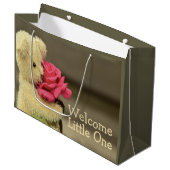 テディベアウェルカムベビー ラージペーパーバッグ (正面アングル)