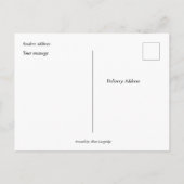 テディベアウォーター絵画カラーのはがき ポストカード (裏面)