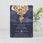 テディベアエアバルーンきらびやかな星ベビーシャワー 招待状 (スタンド正面)