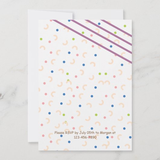 テディベアエクスプローラー誕生日招待状 招待状 (裏面)