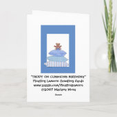 テディベアオンクッション誕生日 カード (裏面)