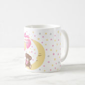 テディベアオンザムーンベビー誕生統計 コーヒーマグカップ (正面右)