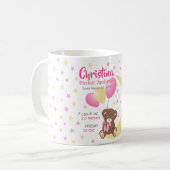 テディベアオンザムーンベビー誕生統計 コーヒーマグカップ (正面左)