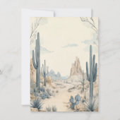 テディベアカウボーイホースロデオ誕生日 招待状 (裏面)