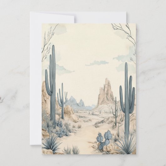 テディベアカウボーイホースロデオ誕生日 招待状 (裏面)