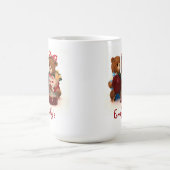 テディベアカスタマイズマグお名前 コーヒーマグカップ (中央)