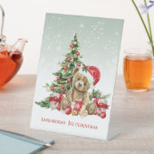 テディベアカラフルツリーベビー1stクリスマス 台座サイン (インサイチュ)