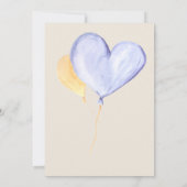 テディベアカワイト男の赤ちゃんベイビーシャワー 招待状 (裏面)