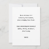 テディベアカードからのメリークリスマス (裏面)