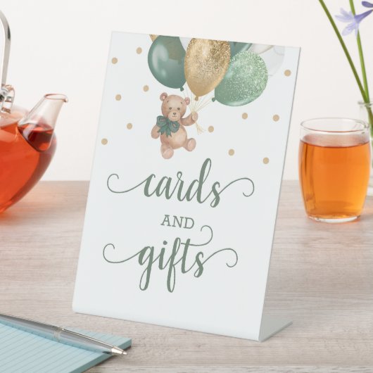 テディベアカードとギフト赤ちゃんシャワー 台座サイン (インサイチュ)