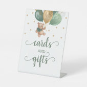 テディベアカードとギフト赤ちゃんシャワー 台座サイン (正面)