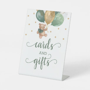 テディベアカードとギフト赤ちゃんシャワー 台座サイン
