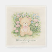 テディベアガーデンクラシックベビーシャワー スタンダードランチョンナプキン (正面)