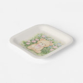 テディベアガーデンクラシックベビーシャワー ペーパープレート (傾斜あり)