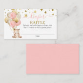 テディベアガールおむつラッフルカード エンクロージャーカード (正面/裏面)