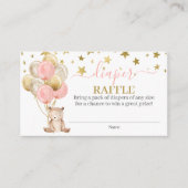 テディベアガールおむつラッフルカード エンクロージャーカード (正面)