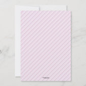 テディベアガールベビーシャワーの招待パープルグレー 招待状 (裏面)