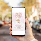 テディベアガール1stベイリーファースト誕生日 招待状