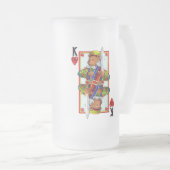 テディベアキングハート フロストグラスビールジョッキ (正面右)