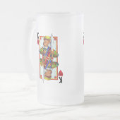 テディベアキングハート フロストグラスビールジョッキ (正面左)