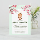 テディベアキング桜男の赤ちゃんシャワー 招待状 (スタンド正面)