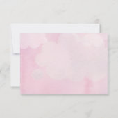 テディベアクラウドウォーター色パープルサンキューカード サンキューカード (裏面)