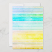 テディベアクラウドスターズストライプベビーシャワー 招待状 (裏面)