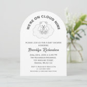 テディベアクラウド9ベビースワ男女兼用ーシャワー 招待状 (スタンド正面)