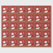 テディベアクリスマスラッピング紙 ラッピングペーパー (フラット)