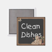 テディベアクリーン皿食洗機磁石 マグネット (正面/裏面)