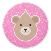 テディベアグリッター セラミックノブ (正面)
