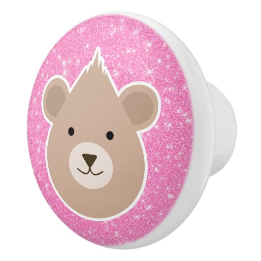 テディベアグリッター セラミックノブ (右)