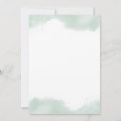 テディベアグリーンユニセックスベビーシャワー招待状 招待状 (裏面)