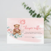 テディベアグリーンユーカリリースディパーラッフル エンクロージャーカード (スタンド正面)