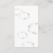 テディベアグレー男の子ベビーシャワーおむつラッフル エンクロージャーカード (裏面)