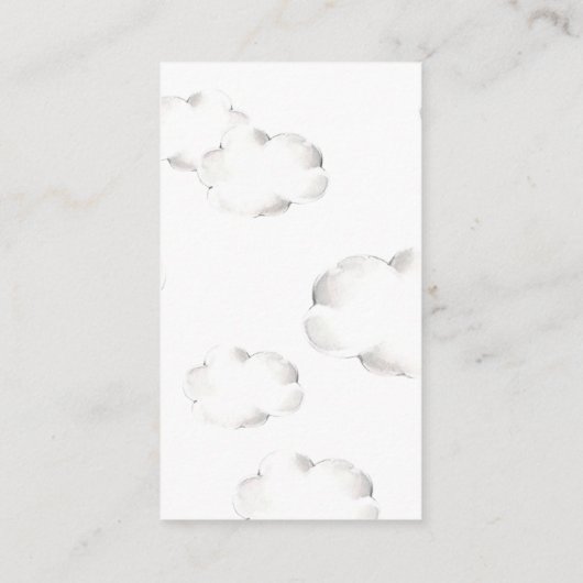 テディベアグレー男の子ベビーシャワーおむつラッフル エンクロージャーカード (裏面)