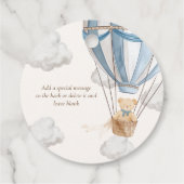 テディベアサンキューベイリーファースト誕生日 フェイバータグ (裏面)