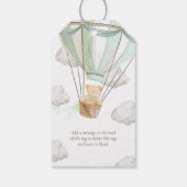 テディベアサンキューベイリーミントファースト誕生日 ギフトタグ (裏面)