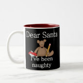 テディベアサンタ親愛クリスマス ツートーンマグカップ (左)