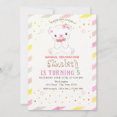 テディベアスイカストライプの誕生日 招待状 (正面)