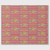 テディベアストライプイン ラッピングペーパー (フラット)