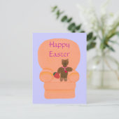 テディベアストロベリーエッグハッピーイースターポストカード シーズンポストカード (スタンド正面)