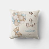 テディベアスペインのベビーシャワー少年 クッション (正面)