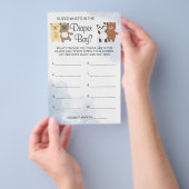 テディベアズおむつバッグシャワーゲーム チラシ (ハンドル)