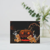 テディベアズハロウィンはがき ポストカード (スタンド正面)
