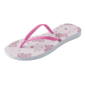 テディベアズ背景ピンク ビーチサンダル (アングル)