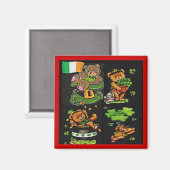 テディベアセントパトリックのデイコレクション マグネット (正面/裏面)