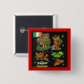 テディベアセントパトリックのデイコレクション 缶バッジ (正面&裏面)