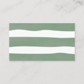 テディベアセージ緑のバルーン赤ちゃんシャワー プレイスカード (裏面)