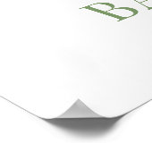 テディベアセージ緑ウェルカムベビーシャワー ポスター (角)